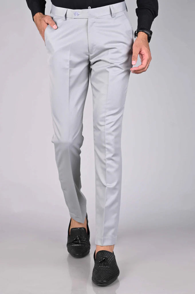 High Stretch Men's Classic Pant For Men (LIGHT GREY)